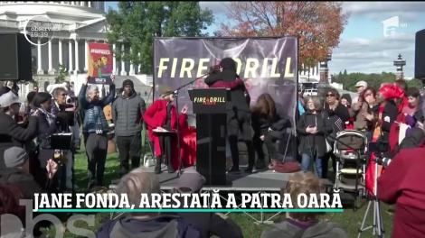 Actriţa Jane Fonda, arestată pentru a patra oară într-o lună