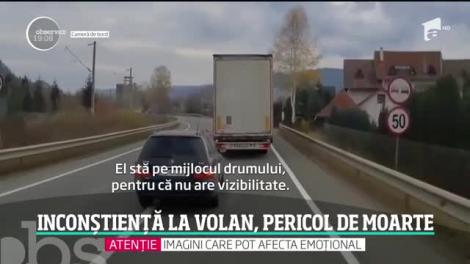 Inconştienţă la volan! Un şofer din Suceava a fost la un pas de a ucide într-o depăşire de infarct