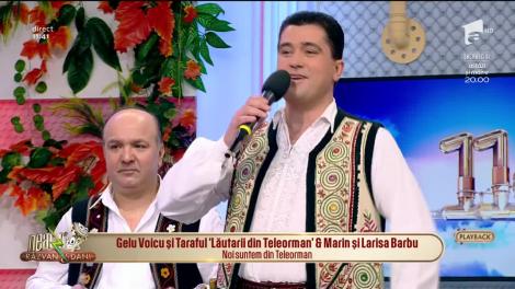 Neatza cu Răzvan și Dani. Gelu Voicu și Taraful Lăutarii din Teleorman cântă piesa Noi suntem din Teleorman. Nea Marin și fiica lui dansează de le iau foc tălpile