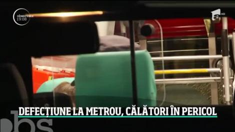 Clipe de panică în subteran, după ce un metrou plin cu pasageri s-a defectat în mers! Conducta care asigură frânarea s-a rupt în mijlocul tunelului