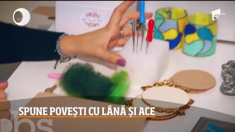 Povești cu lână și ace. O tânără din Bucureşti a lăsat în urmă un job stabil și s-a apucat de tablouri din lână