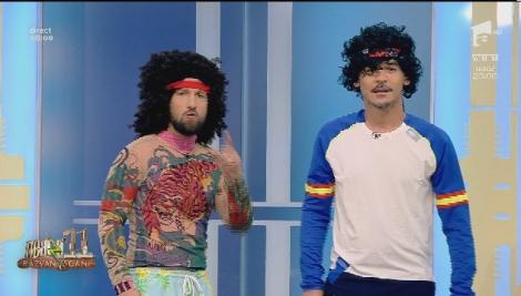Neatza cu Răzvan și Dani. Dani Oțil și Răzvan Simion și-au pus peruci și colanți pentru o schimbare radicală de look