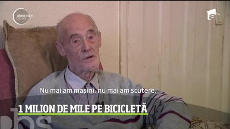 Un bărbat de 82 de ani a devenit primul britanic care a reuşit să pedaleze 1 milion de mile, înregistrate de-a lungul vieţii sale