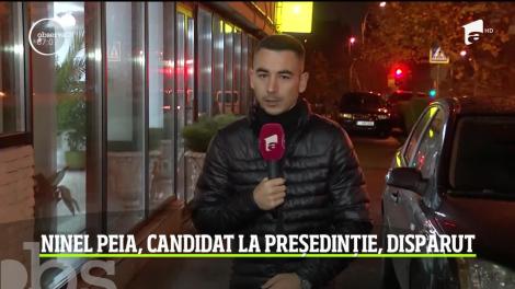 Ninel Peia, candidat la președinție, a dispărut și este căutat de poliţişti