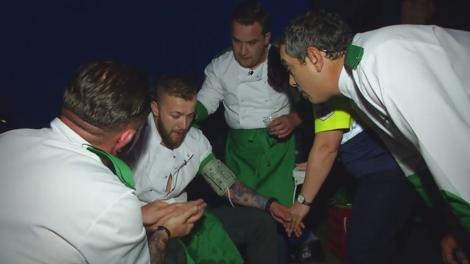 Panică la Chefi la Cuțite. Un concurent are nevoie urgentă de intervenția medicilor. Chef Bontea: I-a adus calciu, i-a făcut perfuzii. Doamne ferește!