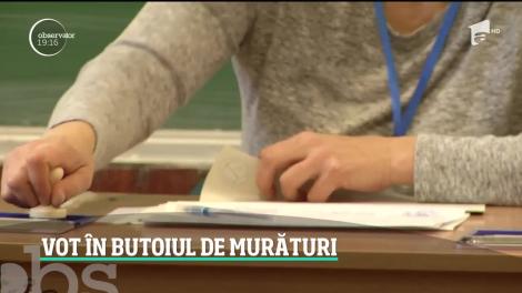 Oamenii din Vâlcea au pus voturile în butoaiele de murături. Primarii nu au vrut să dea banii pe o urnă tipică