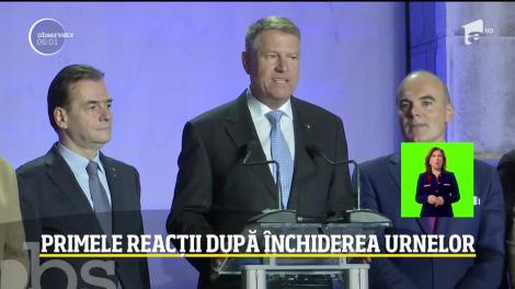 Primele reacții ale candidaţilor la alegerile prezidenţiale după închiderea urnelor