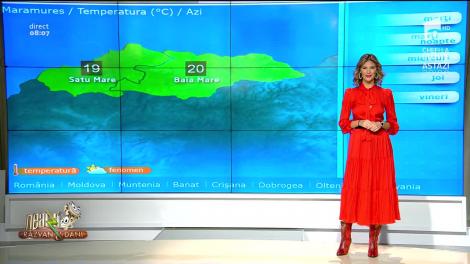 Prognoza Meteo, 12 noiembrie 2019 - Neatza cu Răzvan și Dani. Ramona Olaru: 22 de grade în București