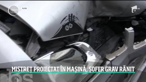 Un tânăr a fost grav rănit, pe o şosea din Dâmboviţa, după ce un mistreţ i-a trecut prin parbriz