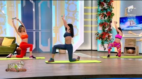 Fitness cu Diana Stejereanu, la Neatza cu Răzvan și Dani. Antrenament pentru o talie mai suplă