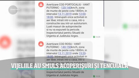 Cod roșu de vânt, emis pentru prima dată în România! Rafalele au atins peste 160 de kilometri pe oră, iar oamenii au fost sfătuiți să stea în case 
