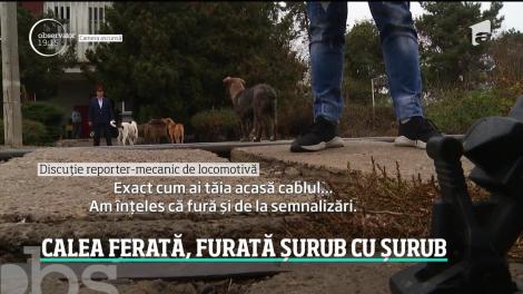 Calea ferată, furată șurub cu șurub de către infractori