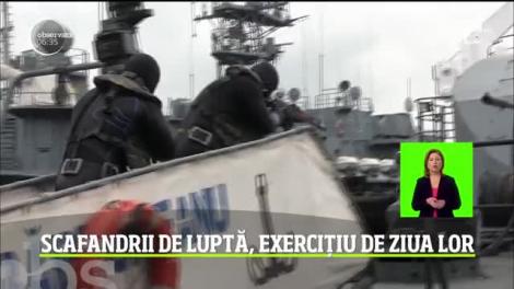 Scene desprinse parcă din filmele de acţiune, în Portul Militar Mangalia. Scafandrii de luptă din trupele speciale ale Marinei au făcut mai multe demonstraţii de ziua lor