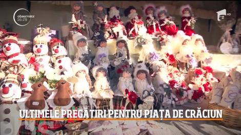 Ultimele pregătiri pentru  cel mai mare târg de Crăciun din România