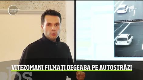 Vitezomanii sunt filmaţi degeaba pe autostrăzi. Deşi unul din patru şoferi depăşeşte viteza legală, poliţiştii nu îi pot amenda