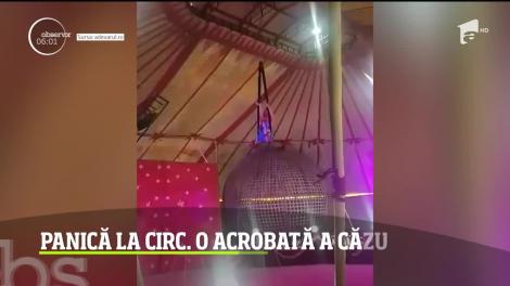 Panică la circ, în Hunedoara! O acrobată a căzut în gol