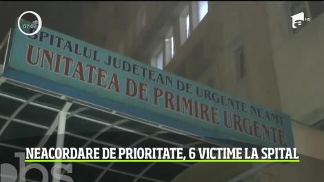 Accident grav într-o intersecţie din comuna Girov, judeţul Neamţ! Un tânăr de 21 de ani nu a acordat prioritate, iar șase victime au ajuns la spital