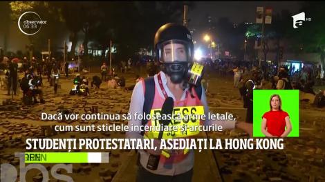 Studenții propestatari, asediați la Hong Kong