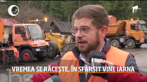 Iarna a început să-şi intre în drepturi! La Bâlea Lac, stratul de zăpadă este de câţiva centimetri