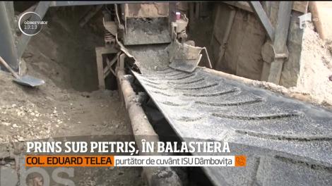 Tânăr din Dâmboviţa, în stare gravă la spital după ce a fost îngropat sub un maldăr de pietriş, într-o balastieră