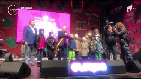 Cluj a deschis oficial Târgul de Crăciun