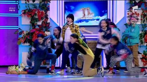 Trupa de dans Mini Trouble Crew a încins platoul de la Neatza cu Răzvan și Dani