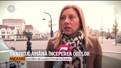 Traficul rutier amână începerea orelor pentru elevii din Oradea