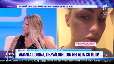 Acces Direct. Corina, amanta oficială a lui Costel Biju rupe tăcerea. Tânăra susține că a fost bătută crunt de celebrul manelist