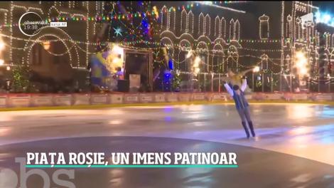 Piaţa Roşie din Moscova, ocupată de un uriaş patinoar
