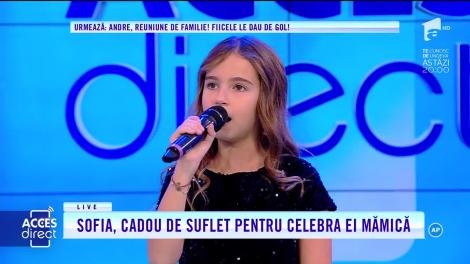 Acces Direct. Fetița Andreei Bănică moștenește talentul mamei. Ascultă aici cum cântă Sofia