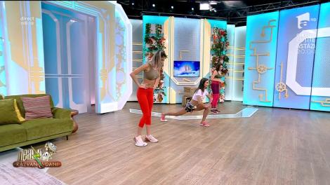 Fitness cu Diana Stejereanu, la Neatza cu Răzvan și Dani. Exerciții pentru coapse și fesieri cu ajutorul unei farfurii