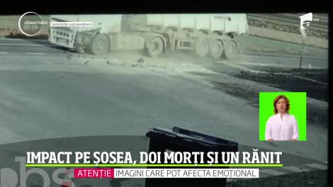 Accident dramatic pe o șosea din Cluj. O femeie însărcinată și un bărbat au murit, după ce un tir a intrat pe contrasens