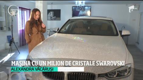 Cadoul ei de Crăciun. O româncă și-a comandat un bolid acoperit cu un milion de cristale Swarovski