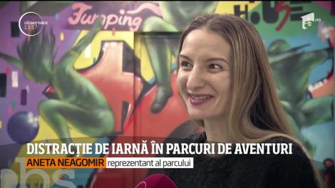 Distracție de iarnă în parcuri de aventură, pentru părinţi şi copii