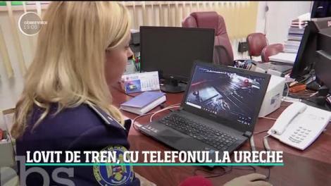Un tânăr şofer din Cluj a fost la un pas să fie spulberat de tren din cauza telefonului mobil