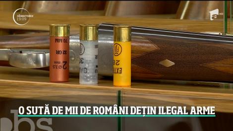 Peste o sută de mii de români deţin ilegal puşti şi pistoale