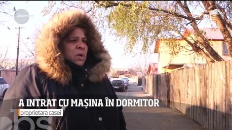 Un accident putea avea urmări tragice, în Ploiești! Un şofer neatent a intrat cu mașina în dormitor