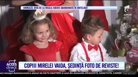 Copiii Mirelei Vaida, sedință foto de reviste! Imagini de Crăciun cu familia prezentatoarei "Acces Direct": "L-ați dat pe bărbată-miu la tv!"