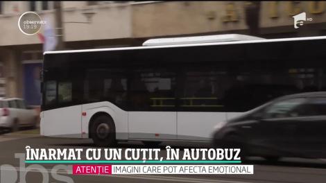 Un bărbat a ameninţat cu un cuţit mai mulţi călători aflăţi într-un autobuz în Brăila