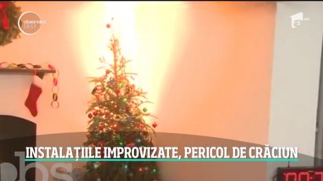 Instalaţiile luminoase improvizate, pericol de Crăciun