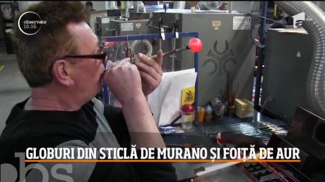 Românii preferă de Crăciun globuri din sticlă de murano și foiță de aur