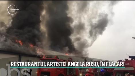 Restaurantul Angelei Rusu, o cunoscută cântăreață, a luat foc chiar înaintea unei petreceri cu sute de oameni