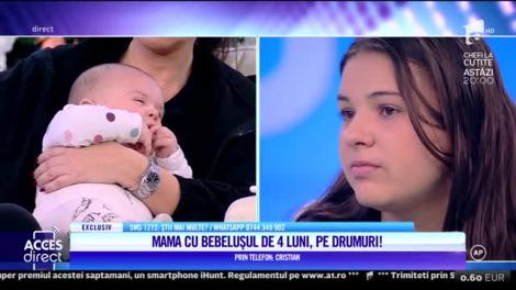 Acces Direct. Gonită de acasă, cu un bebeluş de doar 4 luni, în braţe?! Tânăra mămică, de numai 21 de ani simte că nu mai are nicio cale de salvare!