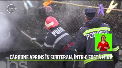 Stare de alertă în Valea Jiului! Depozitul de cărbune de la o fostă mină s-a aprins în subteran