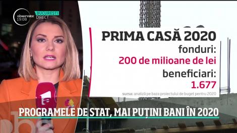 Programele de stat, mai puțini bani în 2020