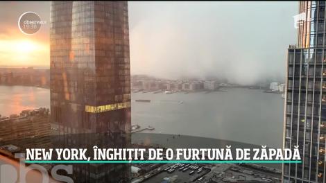 Imagini incredibile în New York: Un nor dens pare că înghite oraşul