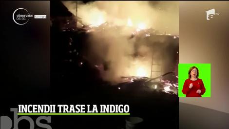Două incendii trase la indigo în Argeș. Focul a fost pus intenționat