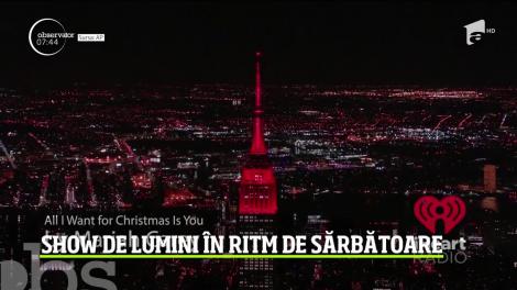 Show de lumini în ritm de sărbătoare la New York