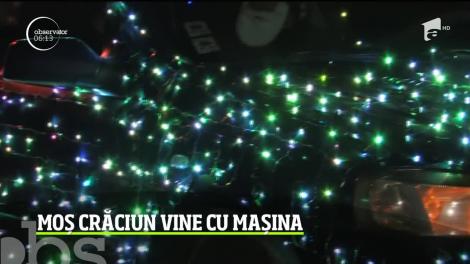 Un șofer din Oradea și-a împodobit mașina de Crăciun