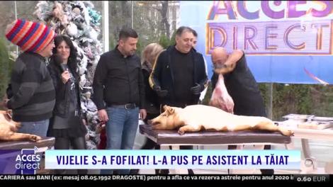 Tranșatul porcului, la Acces Direct! Maria Constantin, as în tăiatul cărnii